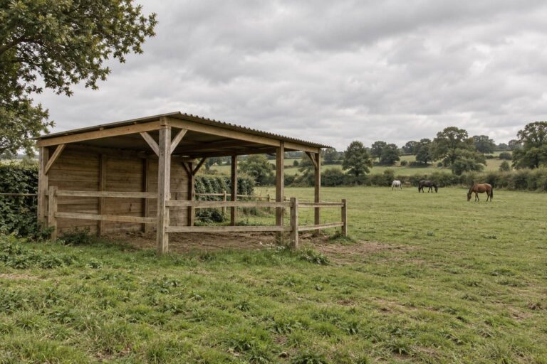 Abri de pâture pour chevaux : taille, orientation et démarches