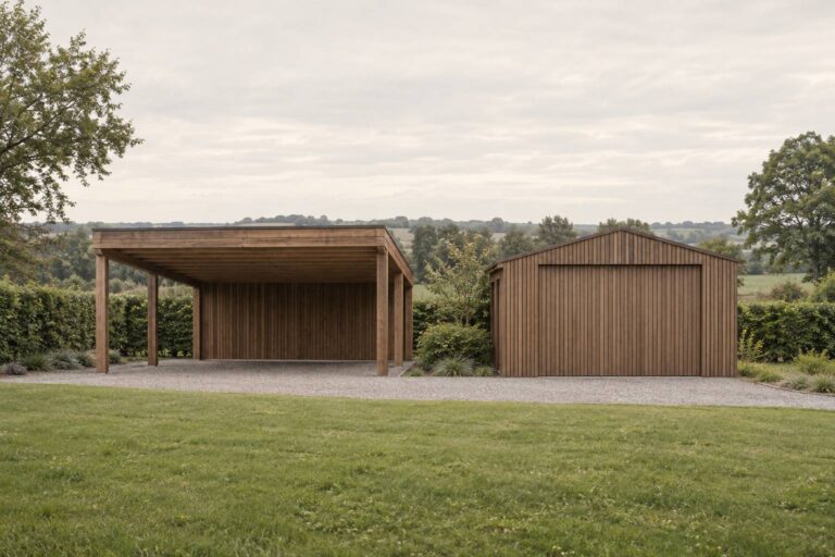 Carport ou garage en bois : comparer usage, coût et démarches